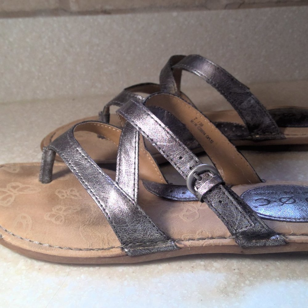 BORN CONCEPTS B.O.C. SILVER FLAT SANDALS FOR WOMEN -7